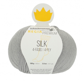 Regia Premium Silk Sockenwolle100g 4-fädig 51 silberblau