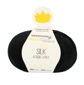 Regia Premium Silk 4-ply 99 schwarz