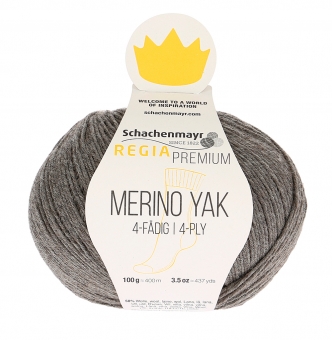 Regia Premium Merino Yak Sockenwolle 100gr 4-fädig 07511 kiesel meliert