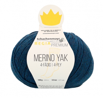 Regia Premium Merino Yak Sockenwolle 100gr 4-fädig 07515 nachtblau meliert