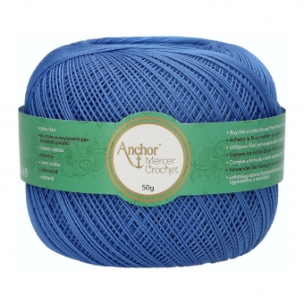 Anchor Mercer Crochet Stärke 20 131 Blau
