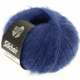 Silkhair Uni und Melange Lana Grossa 079 dunkelblau