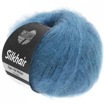 Silkhair Uni und Melange Lana Grossa 103 jeansblau