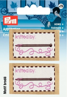 Applikation Label knitted by 