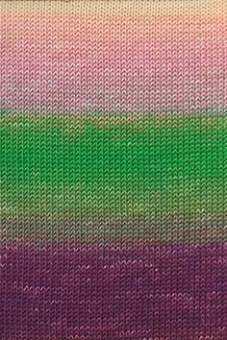Merino+ Color Lang Yarns 100g Knäuel 202 Grün/Bordeaux/Lachs