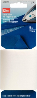 Saum-Vlies mit Trägerpapier 75mm 