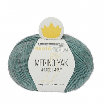 Regia Premium Merino Yak Sockenwolle 100gr 4-fädig 07518 Mineral Blue