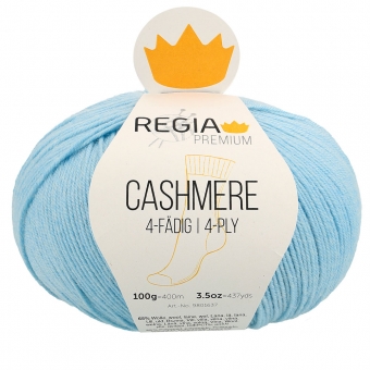 Regia Premium Cashmere Sockenwolle 4-fädig 100g 52 sky blue