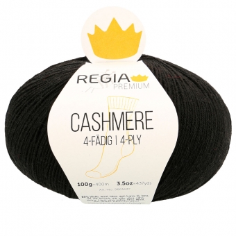 Regia Premium Cashmere 4-ply 99 black