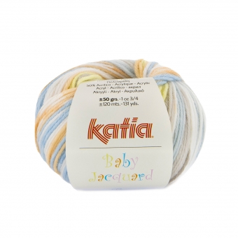 Baby Jacquard von Katia 98 Pastell-Gelb-Blau