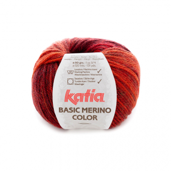 Basic Merino Color von Katia 205 Rot-Braun-Grau