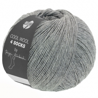 Cool Wool 4 Socks Lana Grossa 7708 Dunkelgrau 
