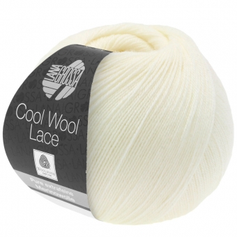 Cool Wool Lace Lana Grossa 14 Rohweiß