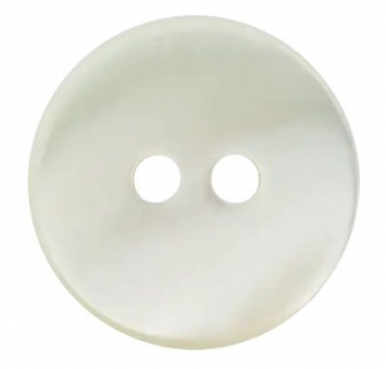 Perlmuttknopf 2-Loch 10mm weiß 