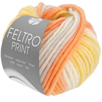 Feltro Print Lana Grossa %%% - 1300 Natur/Gelb/Apricot/Hellgrau
