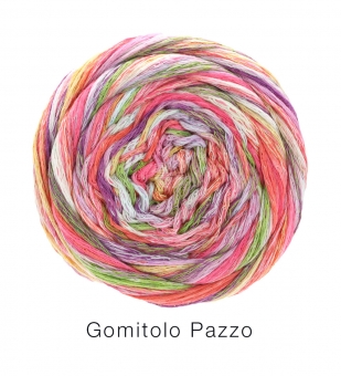 Gomitolo Pazzo Lana Grossa 816 Pink/Gelb/Weiß/Eisblau bunt
