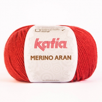 Merino Aran von Katia 100g-Knäuel 21 Rubinrot