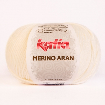 Merino Aran von Katia 100g-Knäuel 03 Naturweiß