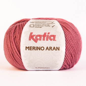 Merino Aran von Katia 100g-Knäuel 54 Dunkelrosé