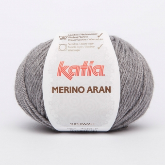 Merino Aran von Katia 100g-Knäuel 69 Mittelgrau