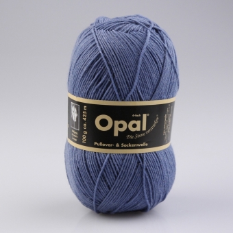 Opal 100g 4-fädig Uni Sockenwolle 5195 jeansblau