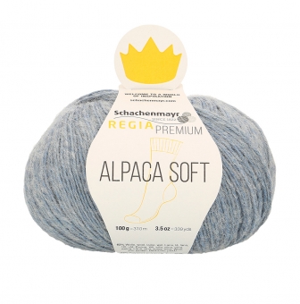 Regia Premium Alpaca Soft Sockenwolle 50 hellblau meliert