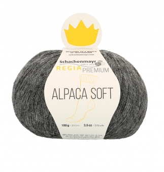 Regia Premium Alpaca Soft Sockenwolle 95 anthrazit meliert