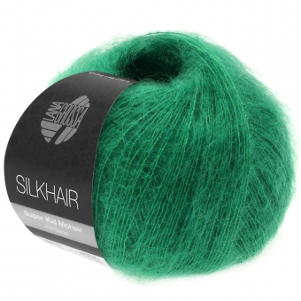 Silkhair Uni und Melange Lana Grossa 156 Smaragd