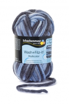 Wash+Filz-it! Multicolor Filzwolle Schachenmayr 00246 bleu-graphit duocolor